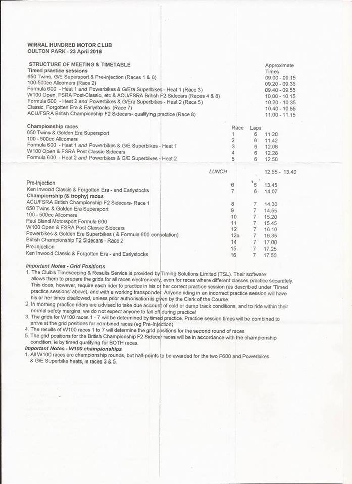 Timetable