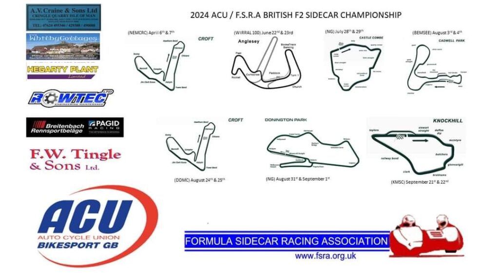 2024 British ACU/FSRA F2 Dates Steves Sidecar Place